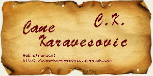 Cane Karavesović vizit kartica